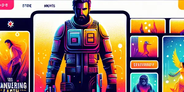 A vibrant digital interface for "Fire Bean Movies" showcasing popular film thumbnails and users enjoying movies on various devices.