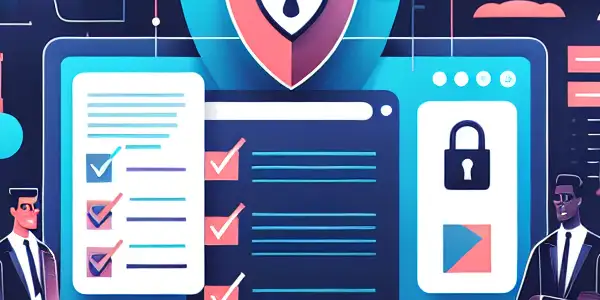 A modern digital workspace illustrating safe adult content submission with diverse individuals and symbols of security and privacy.