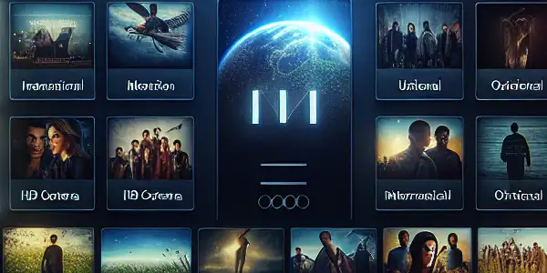 A modern digital interface for a high-quality adult video streaming platform with curated categories and vibrant thumbnails.<a href=